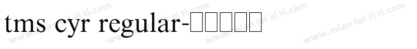 tms cyr regular字体转换